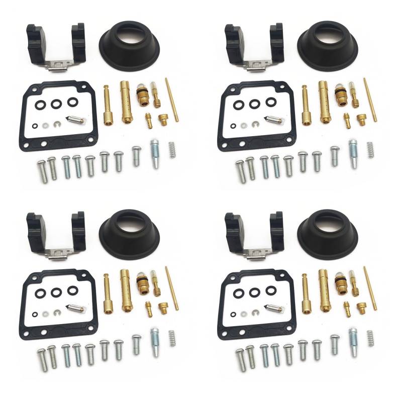 Vergaser-Reparatursatz, Nadelventildichtung, Luftschraube, Vakuummembran und Schwimmer für Yamaha XJR400 1993–1998, XJR 400 (4 Stück) von PTKPLGMFVF