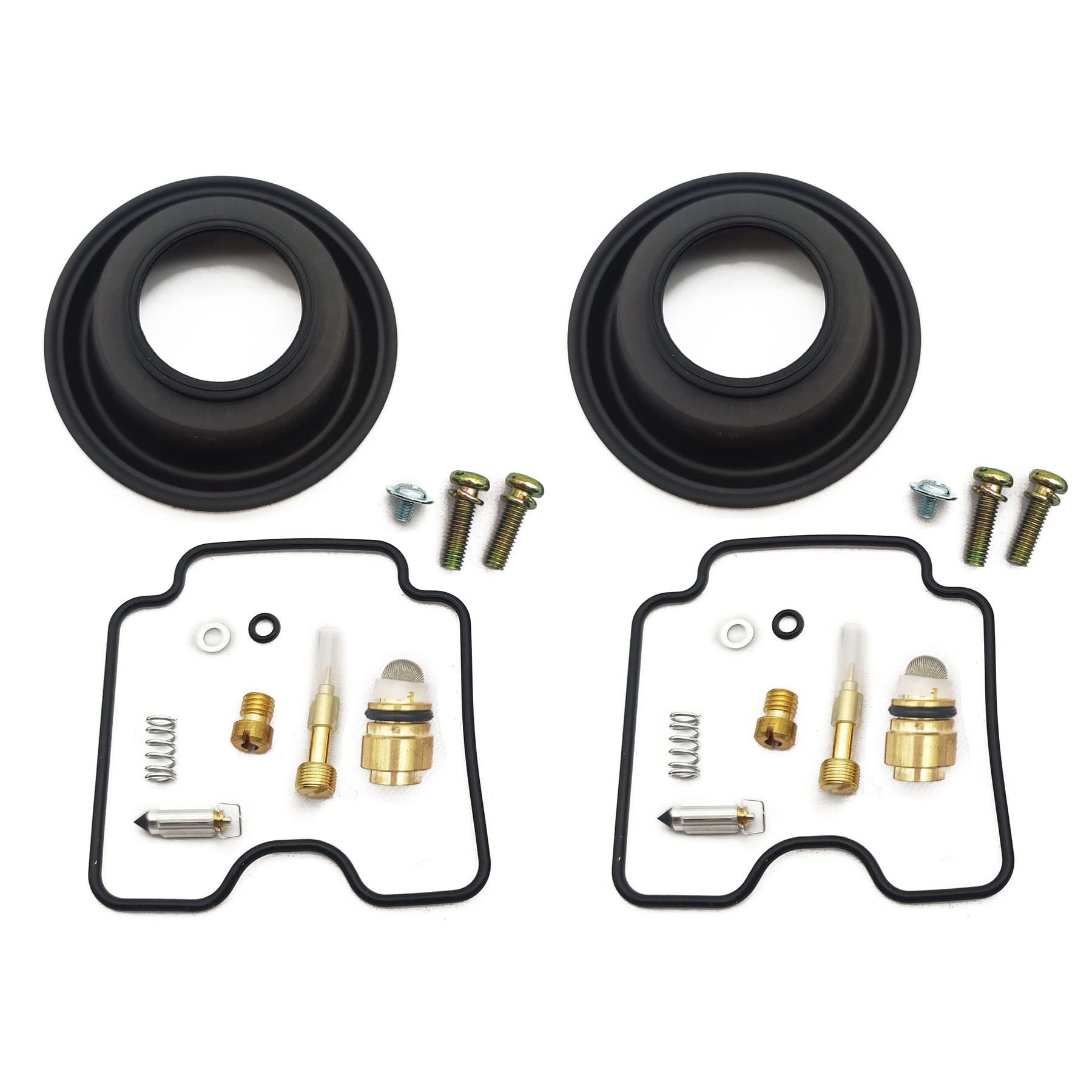 Vergaser-Reparatursatz, Nadelventildichtung, Luftschraube mit Kolben, Vakuummembran, kompatibel mit GS500 2001–2002 GS 500 2001–2002 (2 Sets) von PTKPLGMFVF
