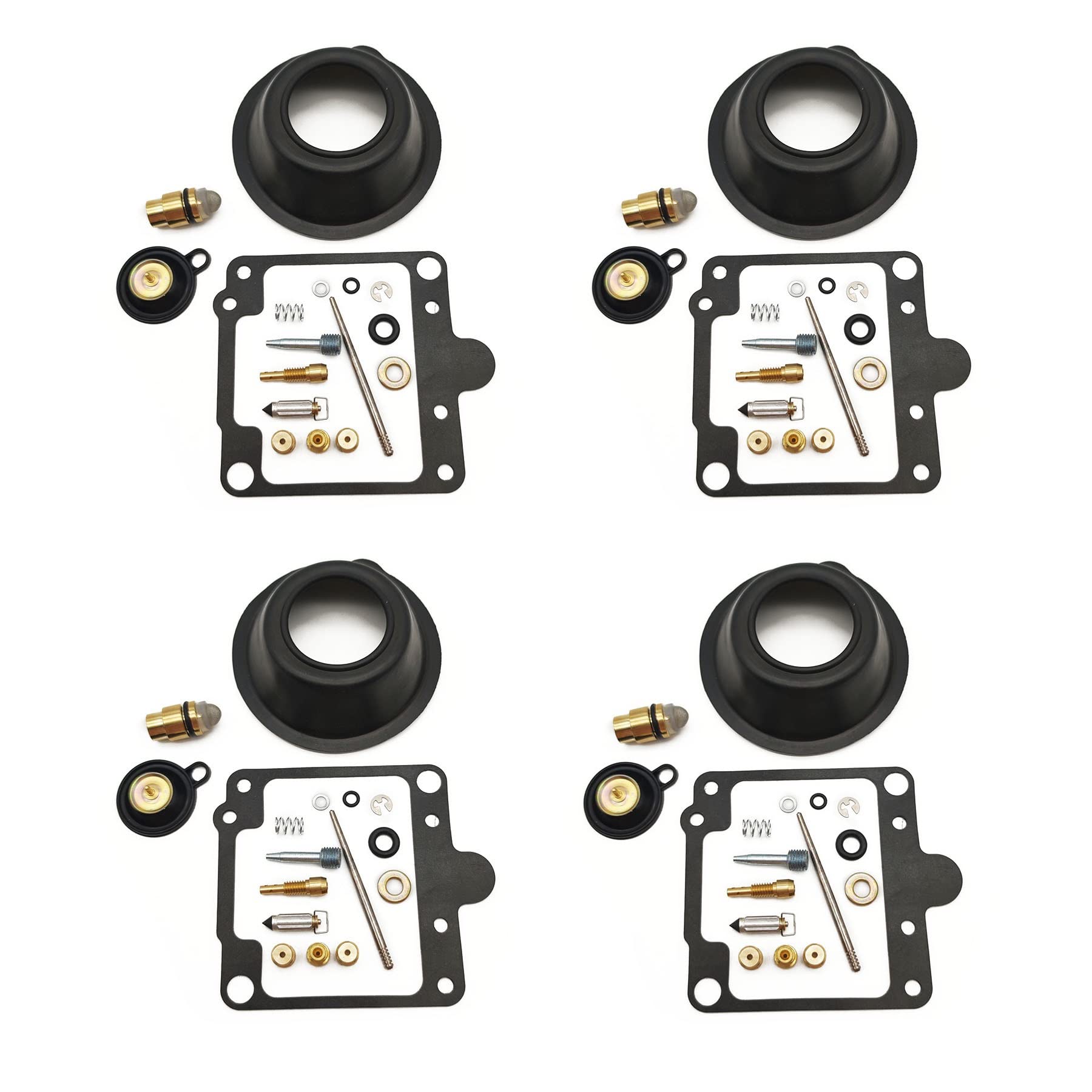 Vergaser-Reparatursatz, Vakuum-Membran-Nadelventildichtung, Luftabsperrventil für Yamaha XS400 Special XS400S XS 400S 400 S (4 Sets) von PTKPLGMFVF