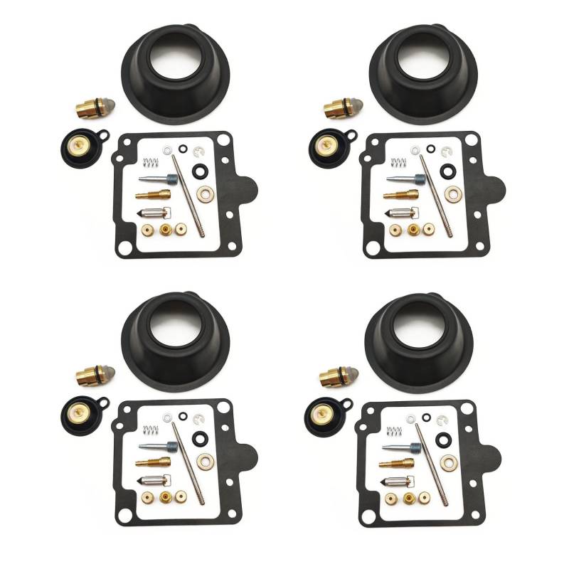Vergaser-Reparatursatz, Vakuum-Membran-Nadelventildichtung, Luftabsperrventil für Yamaha XS400 Special XS400S XS 400S 400 S (4 Sets) von PTKPLGMFVF