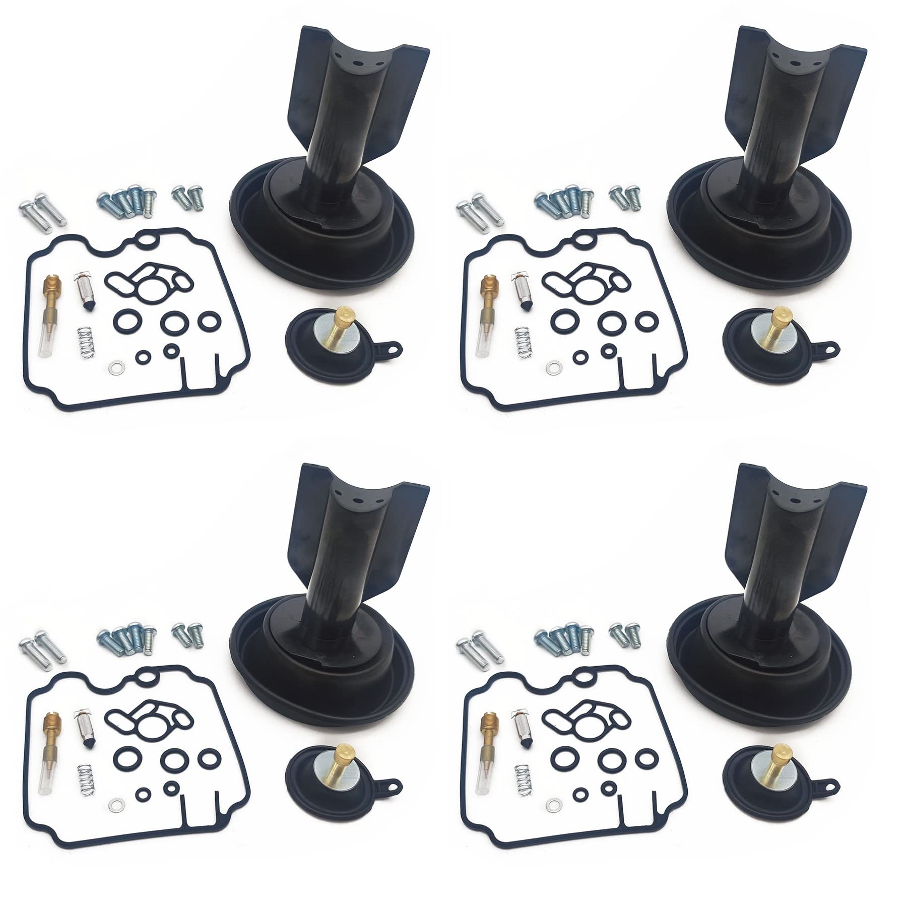 Vergaser-Reparatursatz, schwimmende Nadel-Dichtung, Luftschraube, Kolbenmembran für TDM850, XTZ750, TDM 850, XTZ 750 (4 Sets) von PTKPLGMFVF