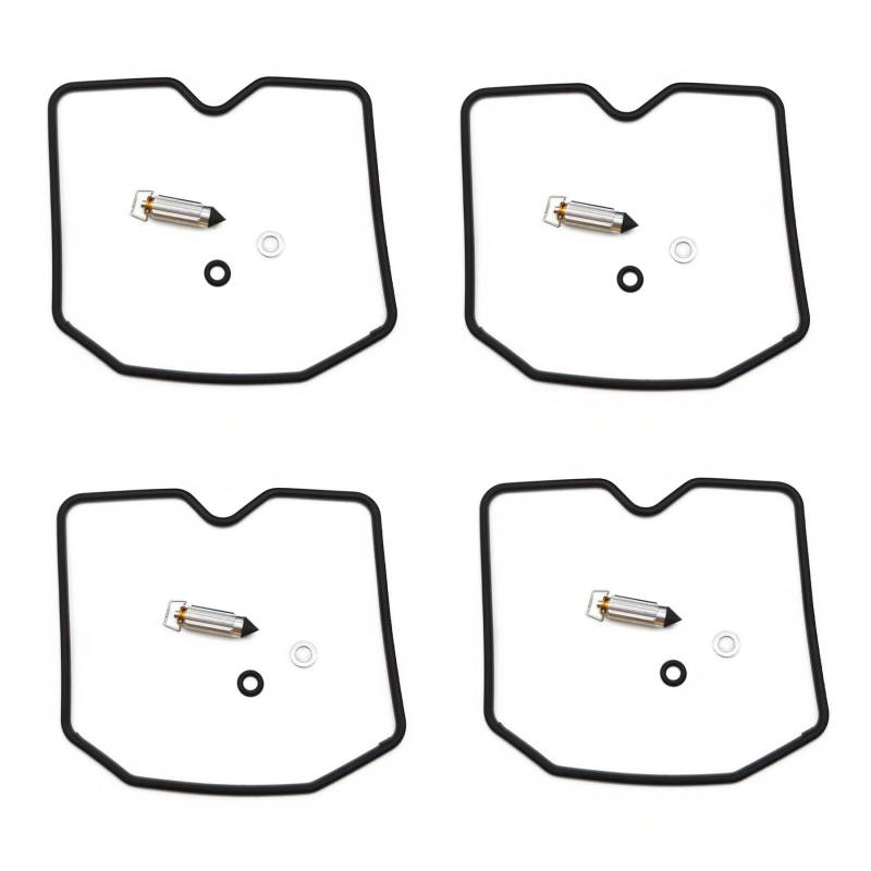 Vergaser-Reparatursatz, schwimmende Nadel-Dichtung, kompatibel mit GSF600S 1996–2003, 4 Sets von PTKPLGMFVF