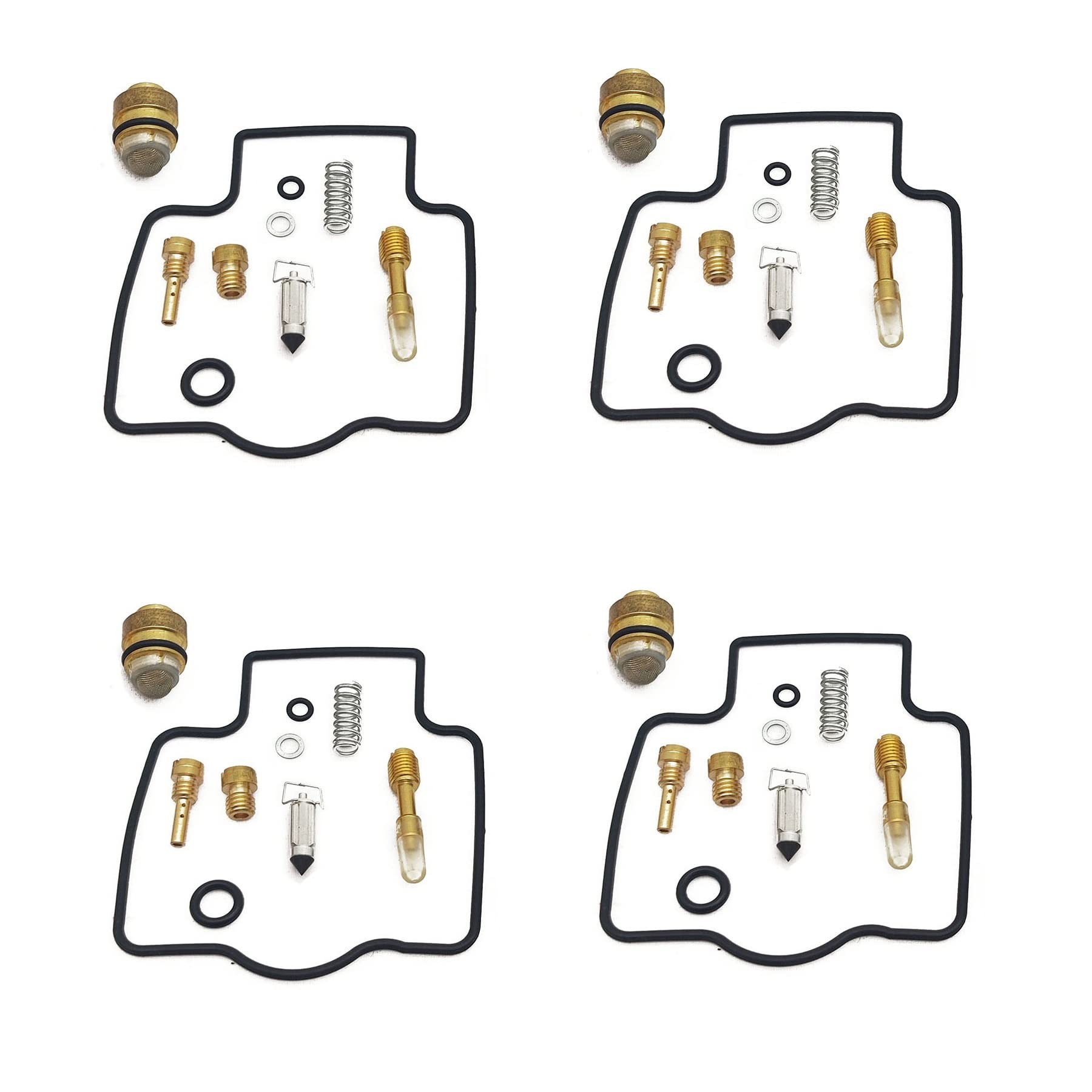 Vergaser-Reparatursatz, schwimmende Nadel-Dichtung mit Kolben Vakuummembran, kompatibel mit ZZR400 ZX400 1990–2006 ZZR ZX 400 (Gold) von PTKPLGMFVF