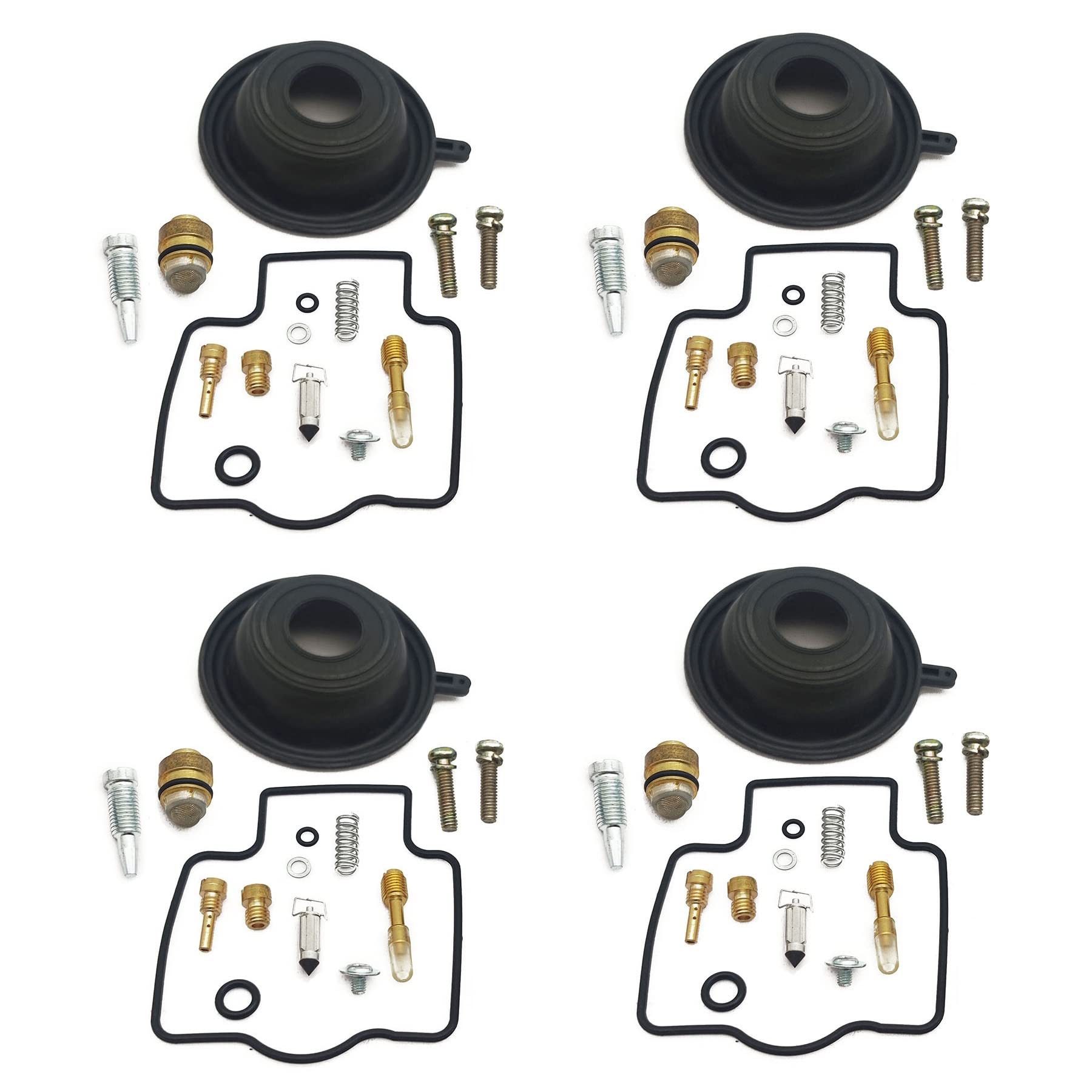 Vergaser-Reparatursatz, schwimmende Nadel-Dichtung mit Kolben Vakuummembran, kompatibel mit ZZR400 ZX400 1990–2006 ZZR ZX 400 (Orange) von PTKPLGMFVF
