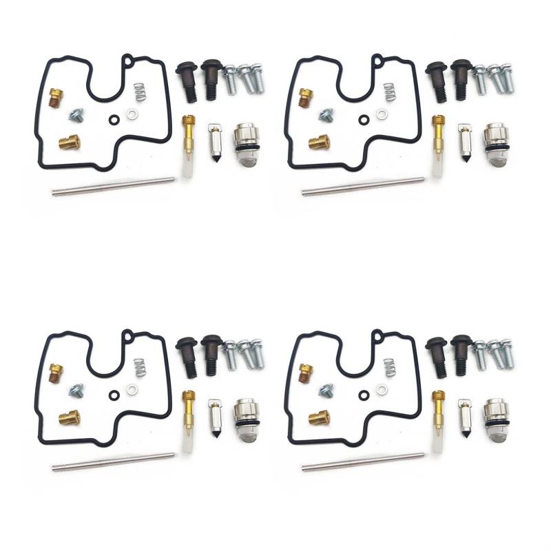 Vergaser-Reparatursatz, schwimmende Nadel-Dichtungsteile für Suzuki VL1500 Intruder 1998–2004 VL 1500 (4 Sätze) von PTKPLGMFVF