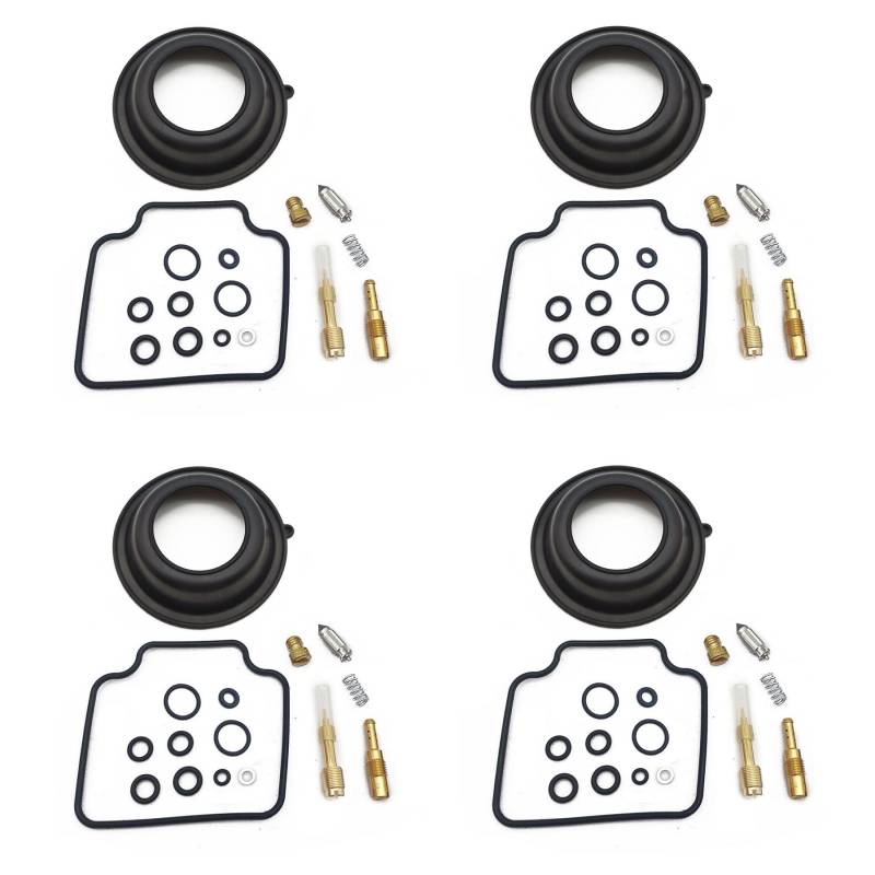 Vergaser Reparatursatz Nadel Ventil Dichtung Luftschraube Vakuum Membran für Honda CB1300SF/SC40 1997-1999 CB 1300 CB1300 SF SC 40 (4 Stück) von PTKPLGMFVF