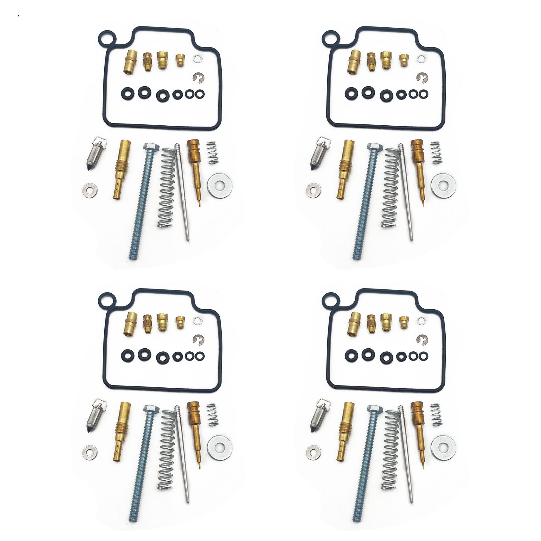 Vergaser-Reparatursatz für Honda Rancher 350 TRX350 Rancher TM TRX350 Rancher F TRX 350 2000–2003 (4 Sets) von PTKPLGMFVF
