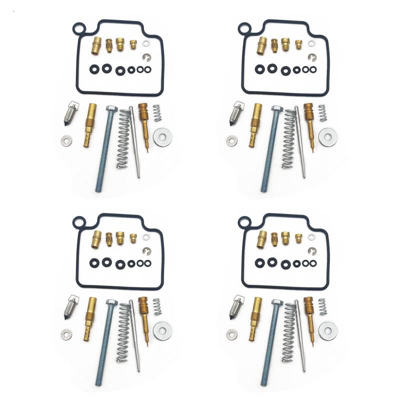 Vergaser-Reparatursatz für Honda Rancher 350 TRX350 Rancher TM TRX350 Rancher F TRX 350 2000–2003 (4 Sets) von PTKPLGMFVF