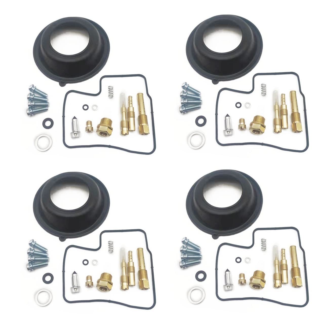 Vergaser-Reparatursatz für Honda Shadow 500 VT500C 83-85 VT 500 VT500 C 500C Kraftstoffsystem schwimmende Nadeldichtung Vakuummembran (4 Stück) von PTKPLGMFVF