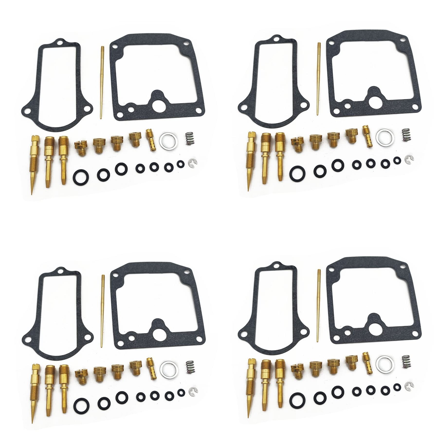 Vergaser-Reparatursatz für Kawasaki KZ900 KZ900A KZ900B 1976–1977 KZ 900 A B 900A 900B Hauptpilotdüsen Schrauben O-Ringe Dichtungen (4 Sets) von PTKPLGMFVF