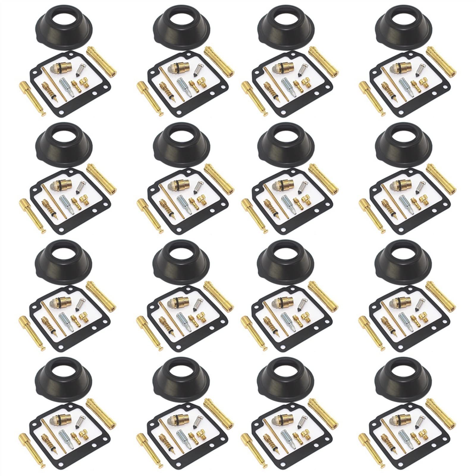 Vergaser-Reparatursatz für YM XJR400 XJR 400 R Jet-Nadel-Schwimmerventil, Pilotschraube, Kammerdichtung, Membran-Umbau-Set, Teile (4 Set) von PTKPLGMFVF