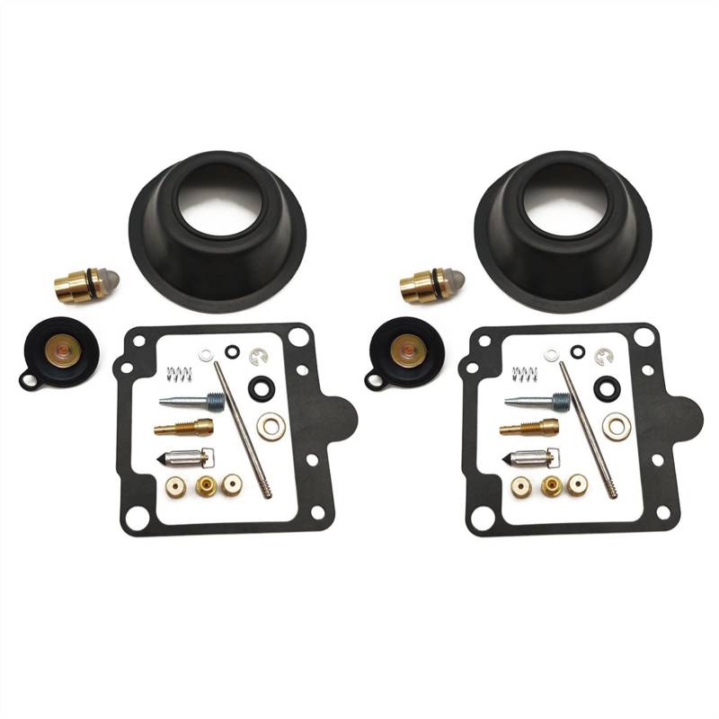 Vergaser-Reparatursatz für Yamaha XS400 S SE 1980–1982 XS400S XS 400 Vakuummembran-Nadelventildichtung, abgeschnittene Membran (2 Sets) von PTKPLGMFVF