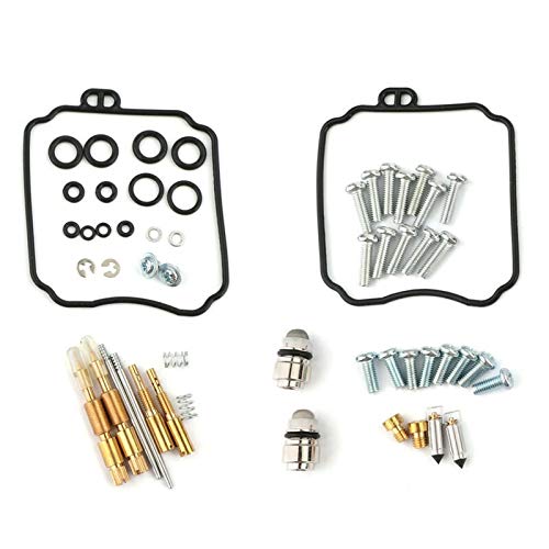 Vergaser-Reparaturset, kompatibel mit Vergaser für XVS65A V-STAR 650 Classic 98–05 Düsen Metall und Gummi, 2 Stück Vergaser-Reparaturset, kompatibel mit Vergaser für XVS65A V-STAR 650 Classic 98–05 Düsen Metall und Gummi, 2 Stück von PTKPLGMFVF