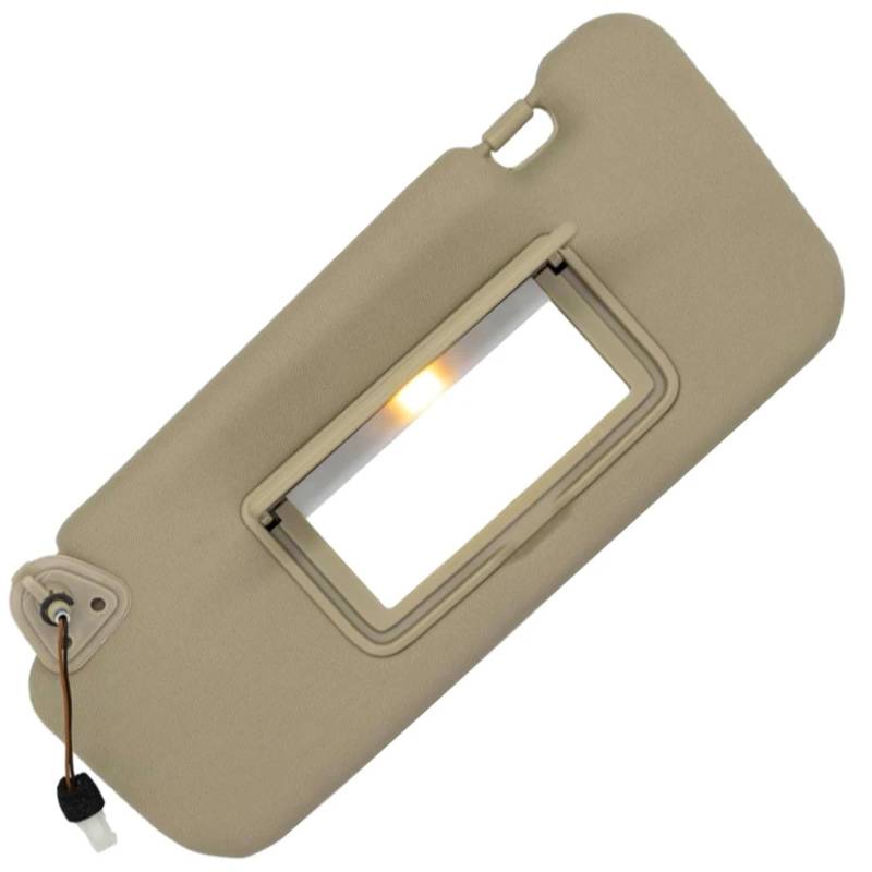Auto-Sonnenblende Für Nissan Für Murano 2009 2010 2011 2012 2013 2014 Autoinnenraum-Sonnenblende Mit Spiegel Und Hellgrau-beige Sonnenschutz Links Rechts Vorderseite Sonnenblende(Beige Left) von PTLYE