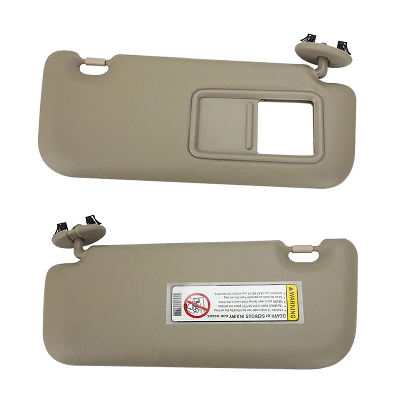 Auto-Sonnenblende Für Toyota Für Auris Für Corolla 2010-2013 Autoinnenraum-Sonnenblende Mit Spiegel Grau Beige Sonnenschutz Links Rechts Fahrer Beifahrerseite Vorderseite Sonnenblende(Beige 1 Set) von PTLYE