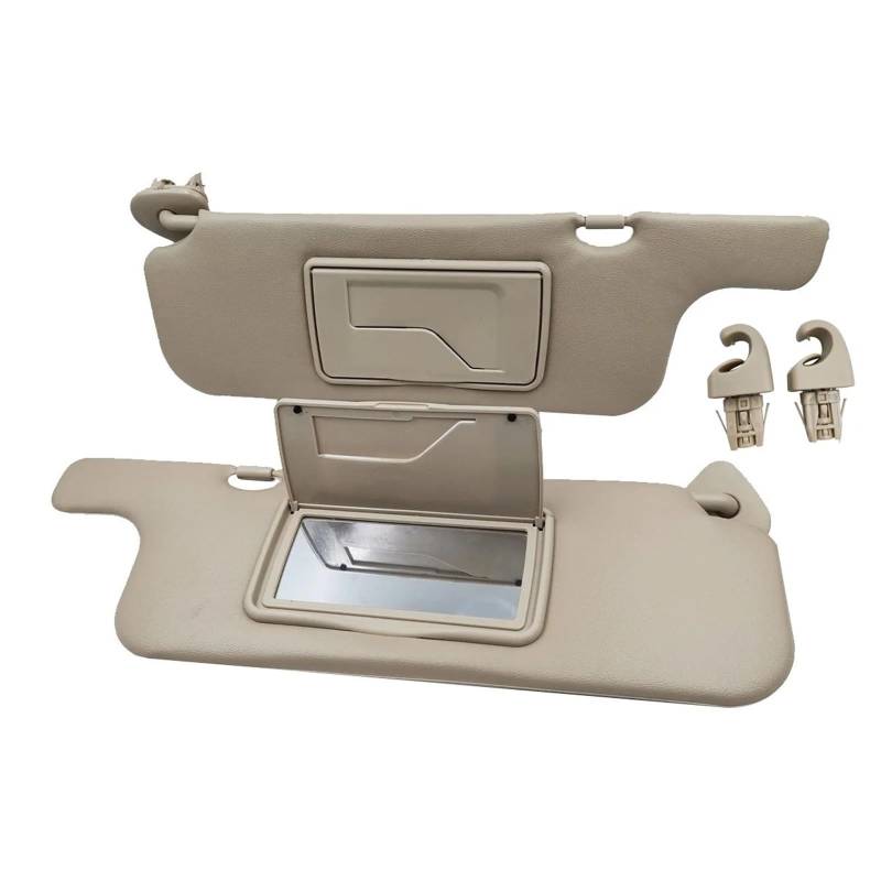 Auto-Sonnenblende Für Toyota Für Corolla 2003-2012 Make-up-Spiegel Sonnenschutzbrett Innere Frontscheibe Sonnenblende AH47 2-teiliges Auto-Sonnenvisier Vorderseite Sonnenblende(Beige L and R 2 pcs) von PTLYE