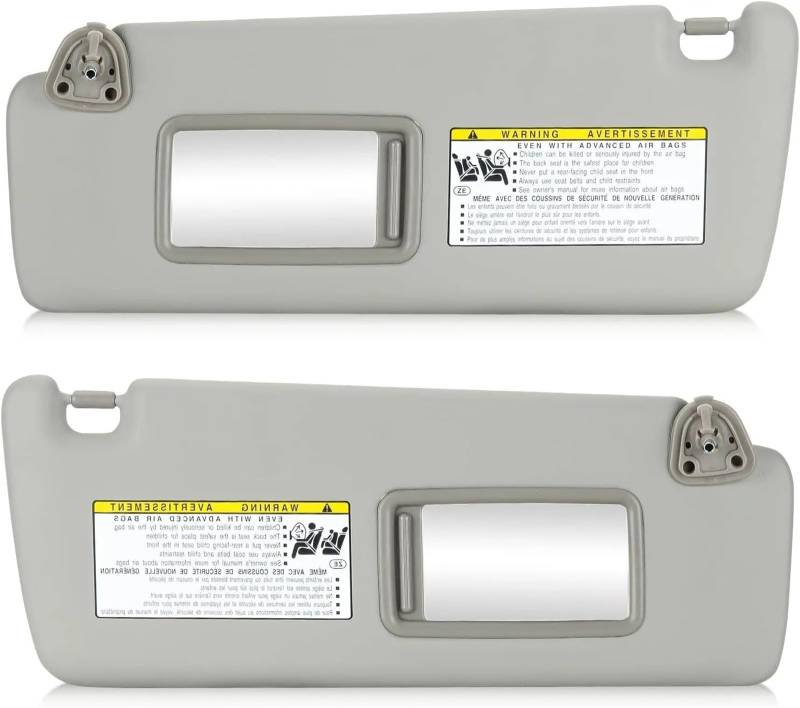 Auto-Sonnenblende Für Toyota Für Highlander 2004-2007 Mit Make-Up Spiegel Haupt Und Beifahrer Seite Innen Auto Teile 74320-48260-A0 Sonnenblende Vorderseite Sonnenblende(Gray Left Right) von PTLYE