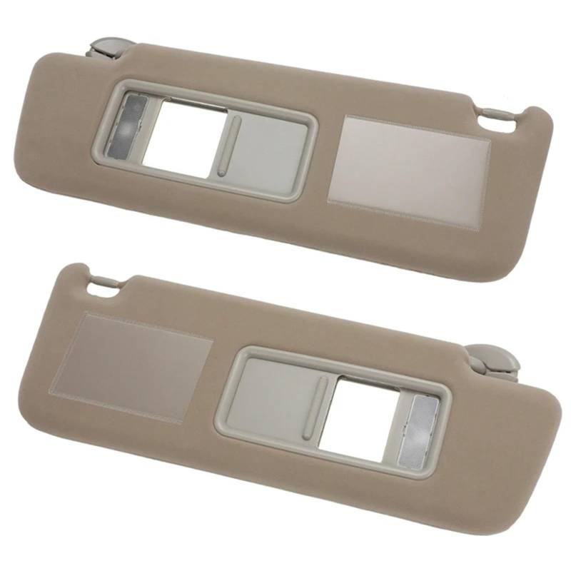 Auto-Sonnenblende Für Toyota Für Land Für Cruiser J12 2002-2009 2003 74310-6A020 Sonnenblende Mit Lampe Grau Linke Seite Rechte Seite Sonnenblende Sonnenschutzdach Vorderseite Sonnenblende(A Pair of B von PTLYE