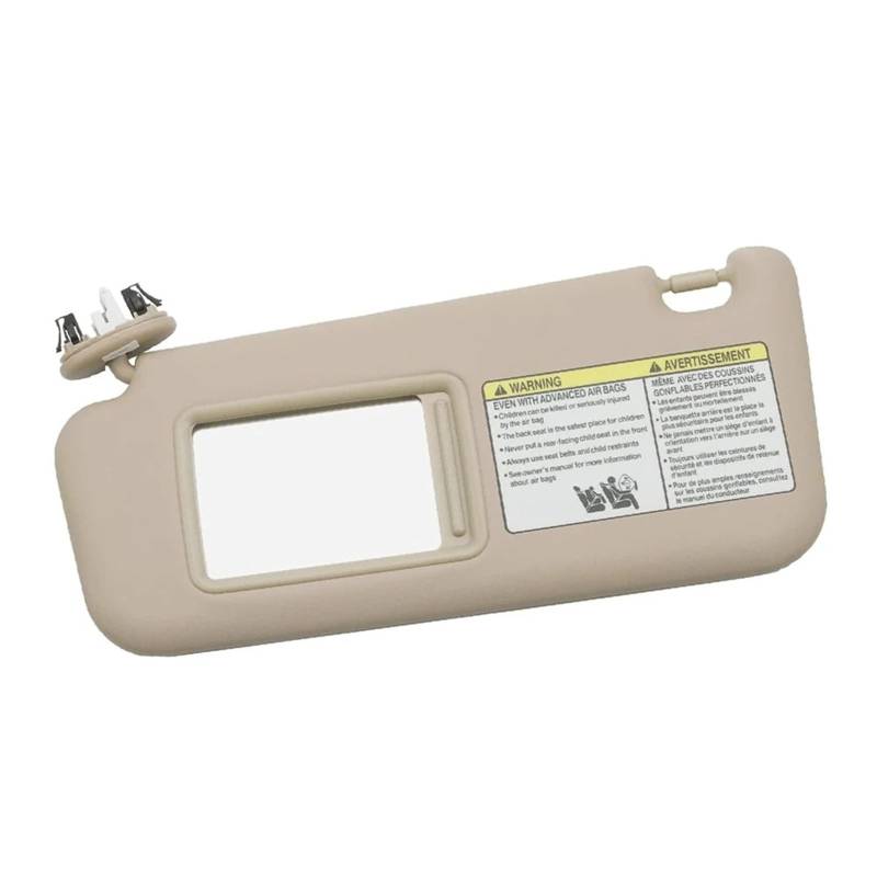 Auto-Sonnenblende Für Toyota Für RAV4 2006 2007 2008 2009 2010 2011 2012 2013 Auto Front Sonnenblende Links/Rechts Auto Sonnenschutz Mit Make-Up Spiegel Vorderseite Sonnenblende(Beige Left) von PTLYE