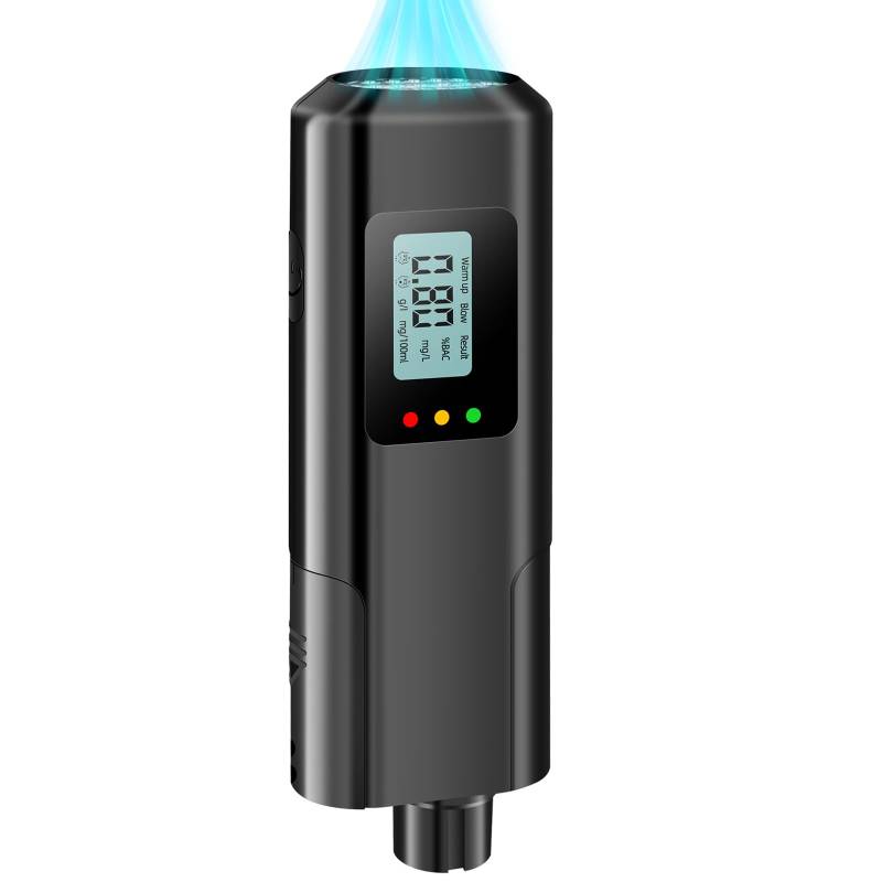 PTUI Tragbarer Alkoholtester zertifiziert – Tragbarer Alkoholtest ohne professionellen Kontakt mit digitalem LCD-Display und hochempfindlichem Chip für Zuhause und Partys von PTUI