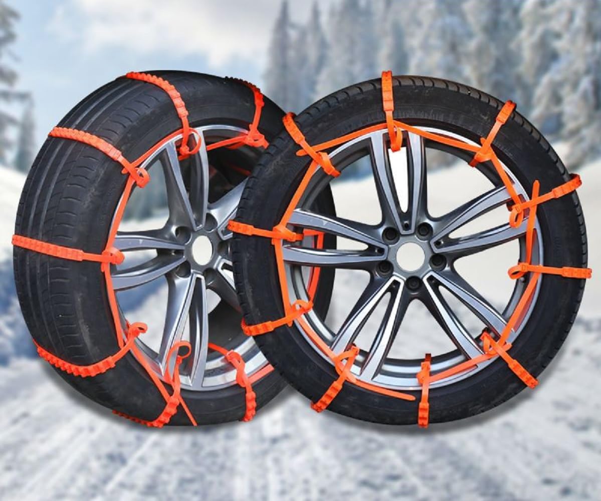 20 Stück Auto Winter Schneeketten Für FIAT 500 2011-2023, Verstellbare Schneereifenketten Zubehör 20 Stück Auto Winter Schneeketten Für FIAT 500 2011-2023, Verstellbare Schneereifenketten Zubehör von PUCHEN