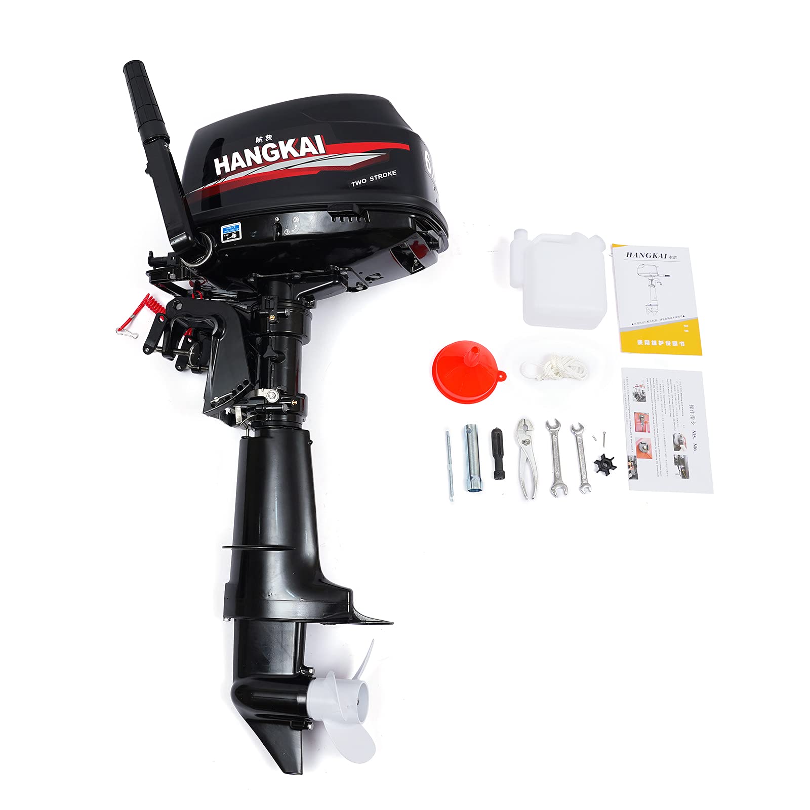 PUDLOR Außenborder Bootsmotor, 6 PS 2-Takt-Außenbordmotor 102CC CDI Benzinmotor Marine-Wasserkühlung, für Gummiboote Schlauchboote Fischerboote Segelboote Yachten Außenbordunterstützung PUDLOR Außenborder Bootsmotor, 6 PS 2-Takt-Außenbordmotor 102CC CDI Benzinmotor Marine-Wasserkühlung, für Gummiboote Schlauchboote Fischerboote Segelboote Yachten Außenbordunterstützung von PUDLOR