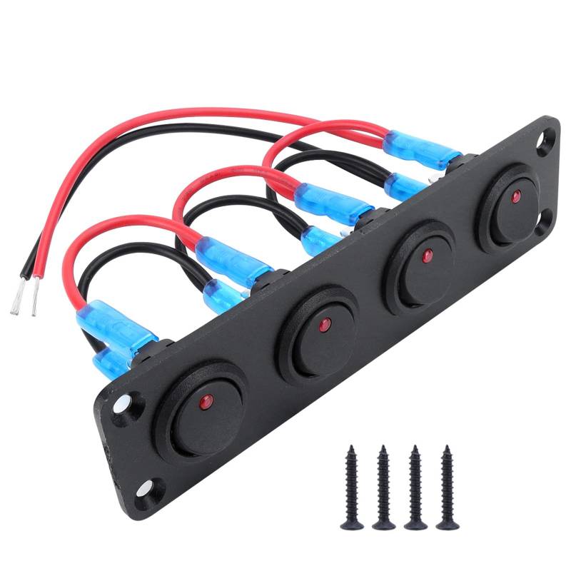 PUGEOAMN Multifunktionsrote LED Kippschalterschalter Panel Für Autofahrzeugfahrzeug Innenräume Mit 20A 12 V Der Kontrolle Geeignet von PUGEOAMN
