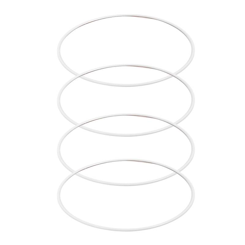 PUNELE 4pcs 19 -Zoll -Rad Rand Beschützer Ring ABS Weiß, Stilvoller Look, Selbstklebbares Universal für Autos, Randschutzschutzwache von PUNELE