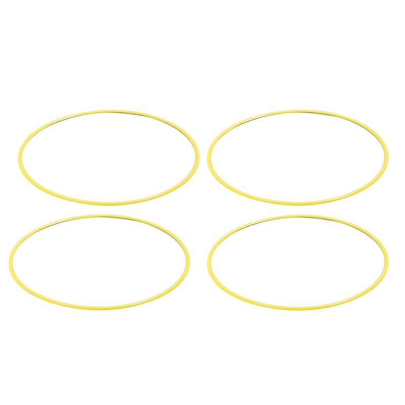 PUNELE 4pcs Rad Rand Protektor Kratzer Selbstkleber Randschutzverkleidungen für 19 -Zoll -Rad Nabe Gelbgelb von PUNELE