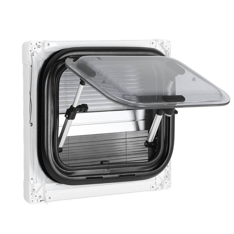 RV -Fenster -Ersatz Doppelt Geschichtter Acryl RV Ausgangsfenster, Schutz, Datenschutzbildschirm, Push Out Griff, 14x11.2in, mit Mesh Sunchade Curtain für von PUNELE