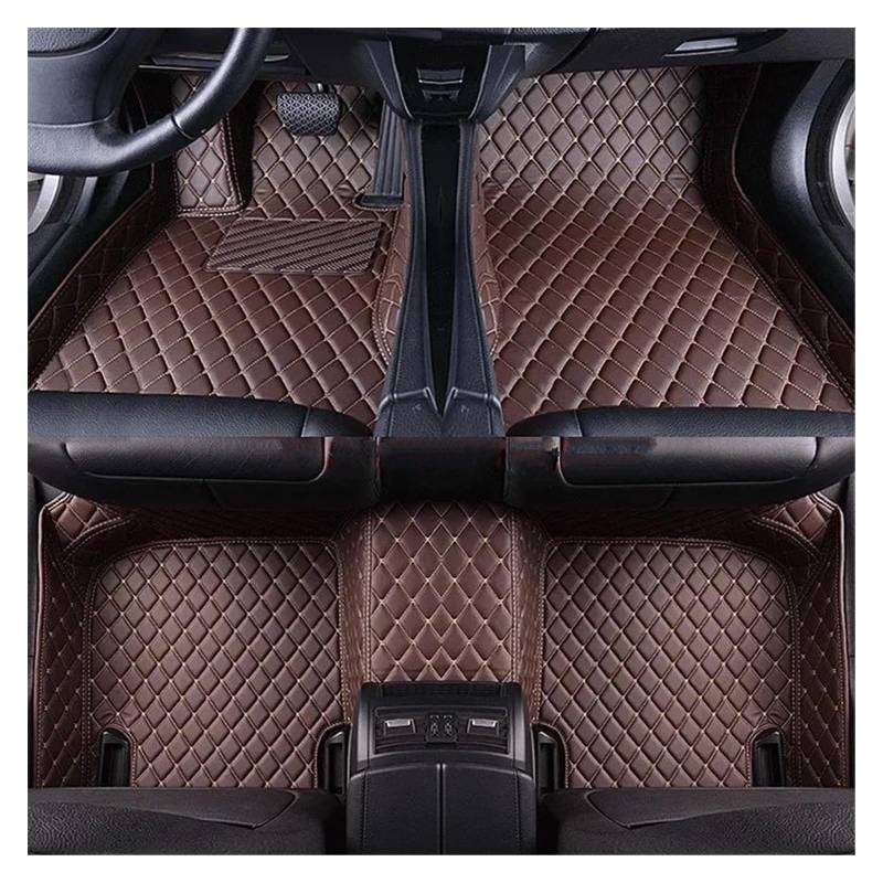 Automatten 3D-Auto-Fußmatten Für E-Klasse E W212 2009 2010 2011 2012 2013 Innenzubehör Leder Custom Gummimatten Auto(Coffee 5 Seat) von PUQWRIM