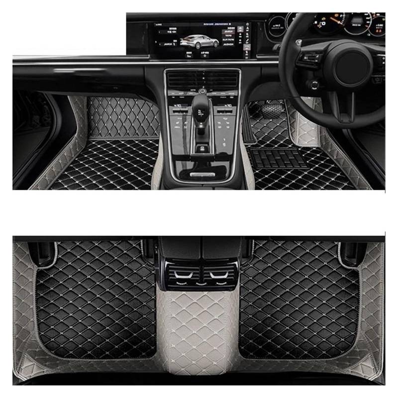Automatten Auto Fußmatten Für Für A6 C6 4F C7 4G Für Avant Für Wagon 2007~2015 2016 2017 2018 Leder Matte Pad Teppich Auto Zubehör Gummimatten Auto(RHD Grey) von PUQWRIM