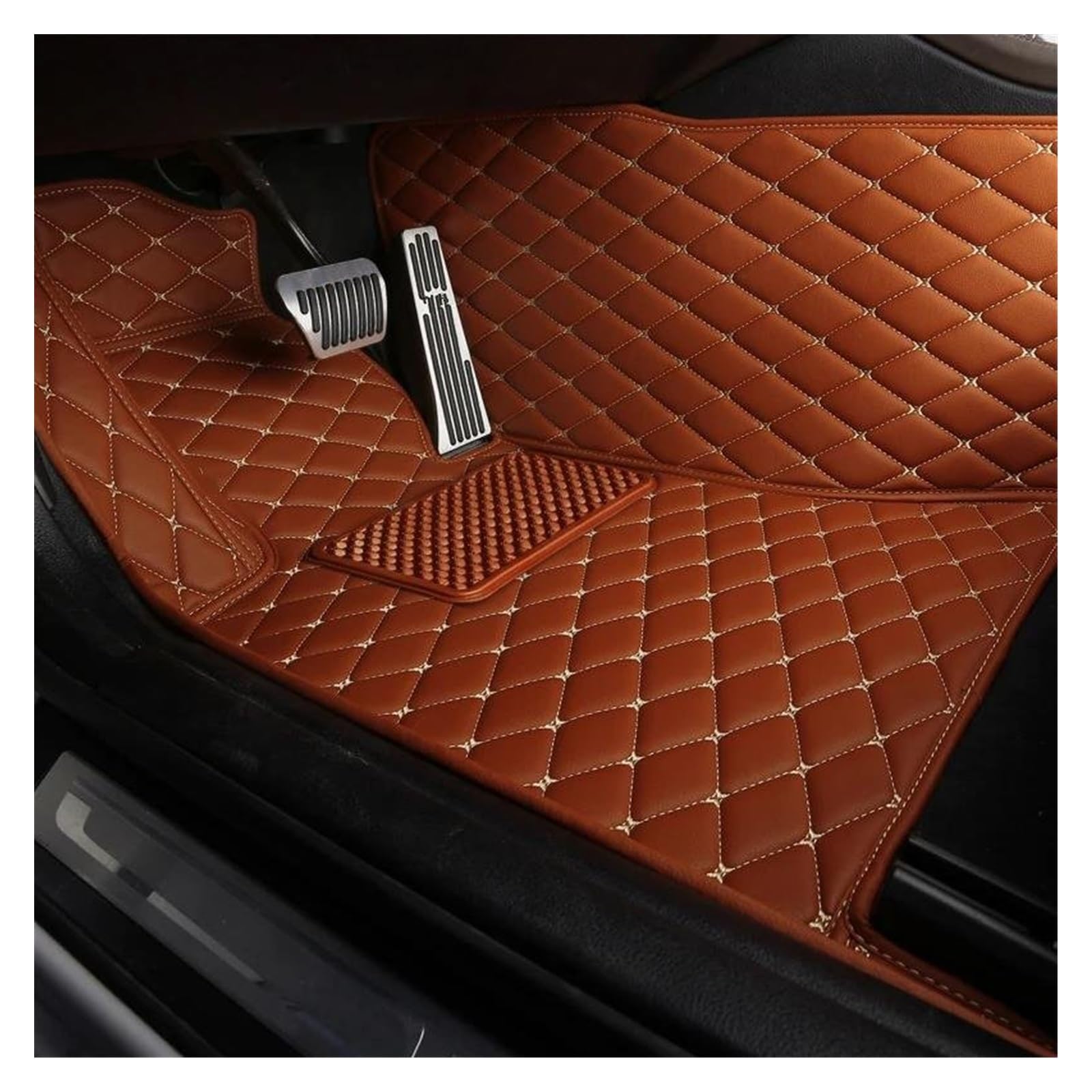 Automatten Auto-Fußmatten Nach Maß Für Alle Modelle A1 A3 A4 A5 A6 A7 A8 Q2 Q3 Q5 Q7 R8 S1 S3 S4 S5 S6 S7 SQ5 SQ7 RS3 Innenzubehör Gummimatten Auto(Brown Driver) von PUQWRIM