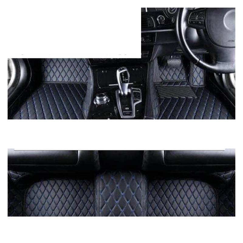 Automatten Auto Zubehör Auto Fußmatten Für Hyundai Für Tucson NX4 2022 2023 Teppiche Leder Matte Teppiche Anti Schmutzig Pad Innen Teile Gummimatten Auto(RHD B Blue) von PUQWRIM