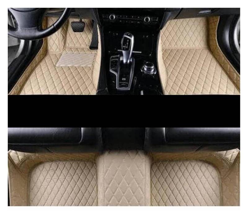 Automatten Autozubehör Auto-Fußmatten Für 80 Für Cabriolet B4 1992 1993 1994 1995 1996 wasserdichte Pads Bodenteppich Automatten Kompletter Satz Gummimatten Auto(LHD BEIGE) von PUQWRIM