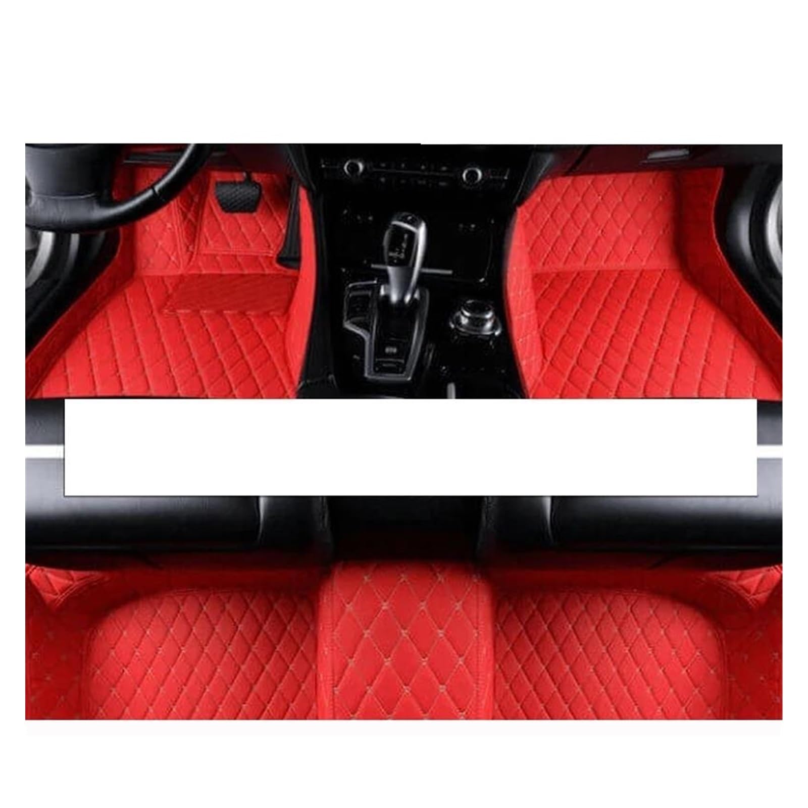Automatten Benutzerdefinierte Auto Fußmatten Für Civic 2016 2017 2018 2019 2020 2021 2022 Auto Fuß Pads Automobil Teppich Abdeckung Gummimatten Auto(LHD RED) von PUQWRIM