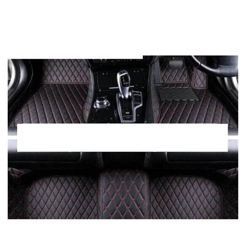 Automatten Benutzerdefinierte Auto Fußmatten Für Civic 2016 2017 2018 2019 2020 2021 2022 Auto Fuß Pads Automobil Teppich Abdeckung Gummimatten Auto(RHD B RED) von PUQWRIM