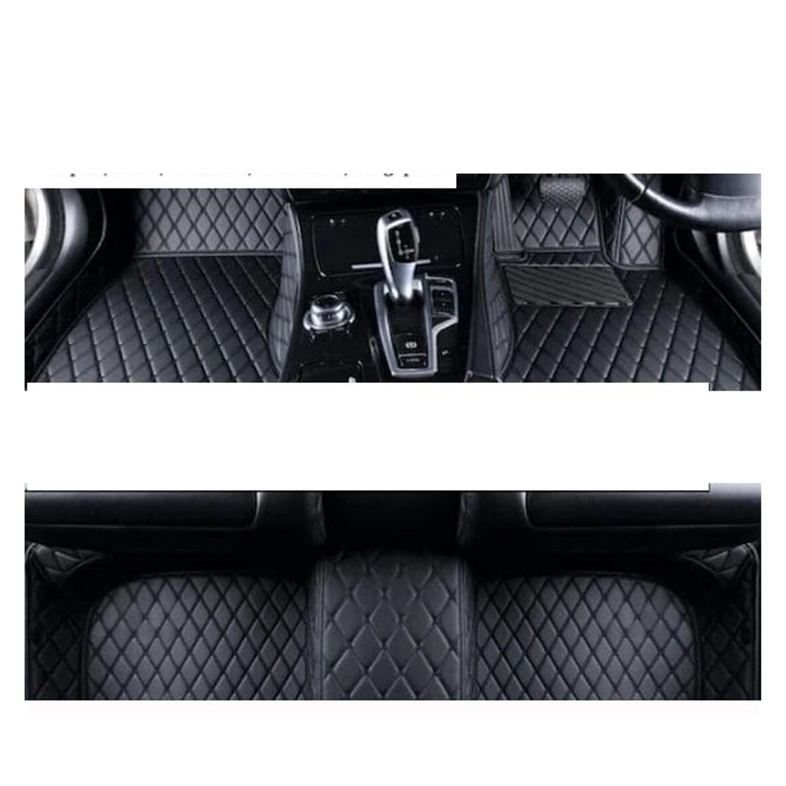 Automatten Benutzerdefinierte Auto Fußmatten Für Civic 2016 2017 2018 2019 2020 2021 2022 Auto Fuß Pads Automobil Teppich Abdeckung Gummimatten Auto(RHD Black) von PUQWRIM