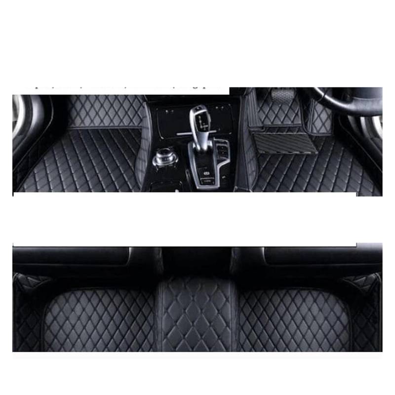 Automatten Benutzerdefinierte Auto Fußmatten Für Civic 2016 2017 2018 2019 2020 2021 2022 Auto Fuß Pads Automobil Teppich Abdeckung Gummimatten Auto(RHD Black) von PUQWRIM
