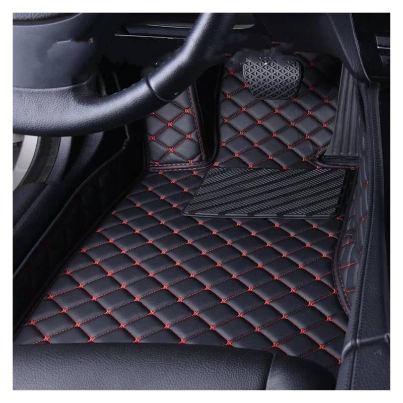 Automatten Benutzerdefinierte Auto Fußmatten Für Megane 2 2003 2004 2005 2006 2007 Auto Fuß Pads Zubehör Innen Auto Styling Teppich Gummimatten Auto(Black red Driver) von PUQWRIM