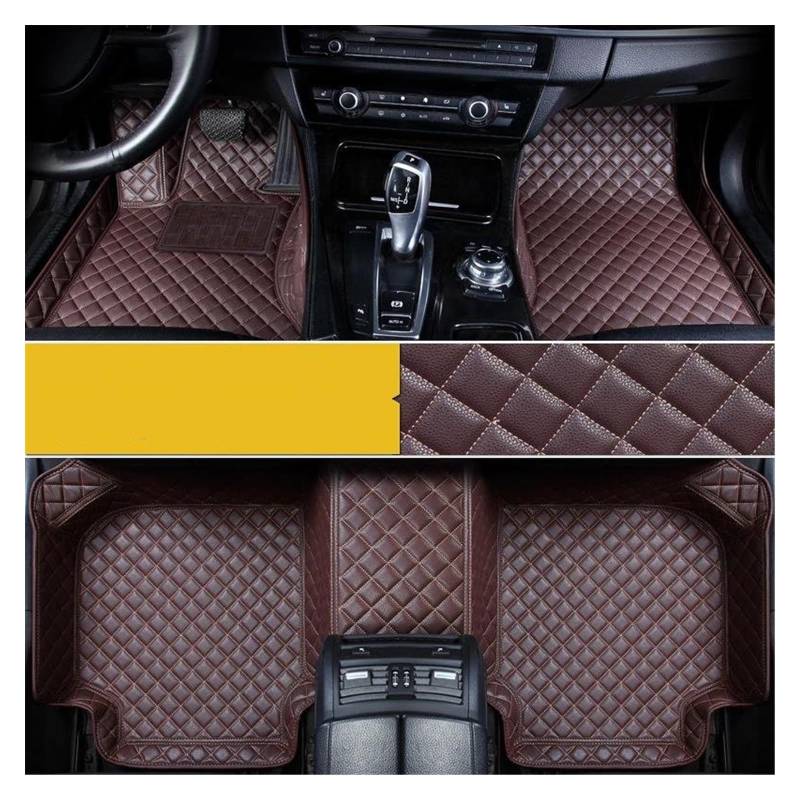 Automatten Benutzerdefinierte Fuß Pad Kissen Abdeckung Teppich Auto Boden Matte Für Smart Für Fortwo 451 450 453 Innen Zubehör Gummimatten Auto(Coffee) von PUQWRIM