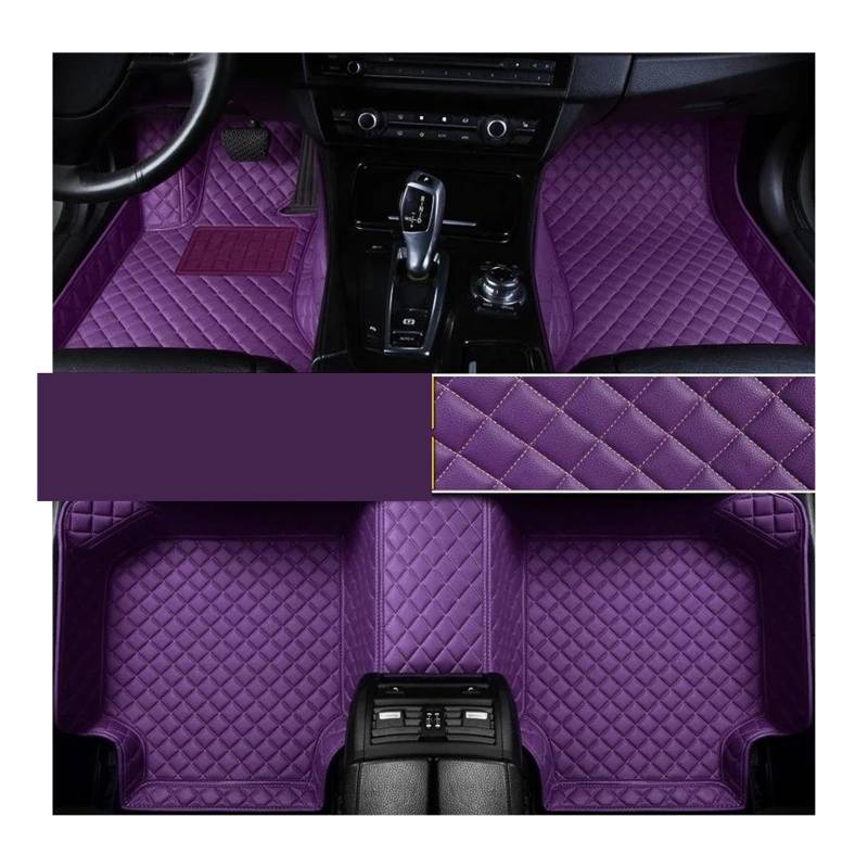 Automatten Benutzerdefinierte Fuß Pad Kissen Abdeckung Teppich Auto Boden Matte Für Smart Für Fortwo 451 450 453 Innen Zubehör Gummimatten Auto(Violett) von PUQWRIM