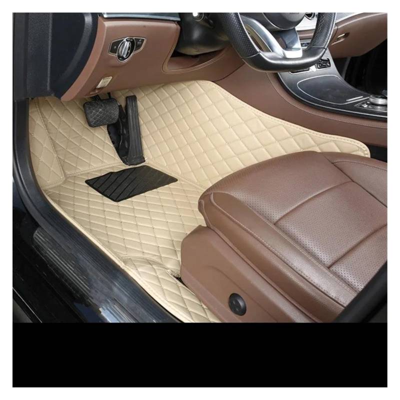Automatten Custom Car Boden Matte 1Pcs Für VW Für Polo 9n 2003 2004 2005 2007 2009 Fuß Pad Kissen Abdeckung Teppich Auto Zubehör Gummimatten Auto(Driver-Beige) von PUQWRIM