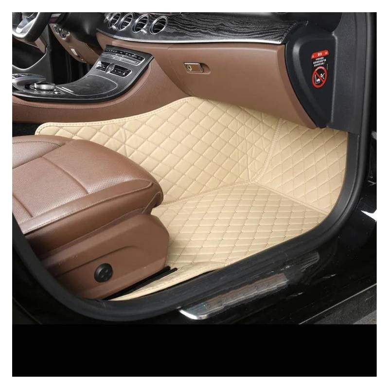 Automatten Custom Car Boden Matte Für Chevrolet Für Onix 2020 2021 2022 2023 Tragen Beständig Teppich 1Pcs Fuß Pad Auto Zubehör Gummimatten Auto(Copilot-Beige) von PUQWRIM