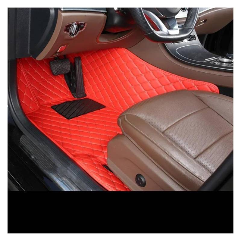 Automatten Custom Car Boden Matte Für Chevrolet Für Onix 2020 2021 2022 2023 Tragen Beständig Teppich 1Pcs Fuß Pad Auto Zubehör Gummimatten Auto(Driver-Red) von PUQWRIM