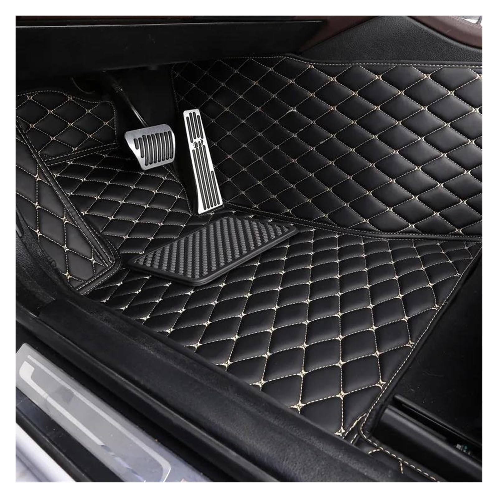 Automatten Für Alle Modelle M1 M2 M3 E30 E90 E93 E92 F80 M4 F82 F83 M5 F10 M6 IX3 M850i ​​X5 G05 Innenzubehör Custom Car Fußmatten Gummimatten Auto(Beige Driver) von PUQWRIM