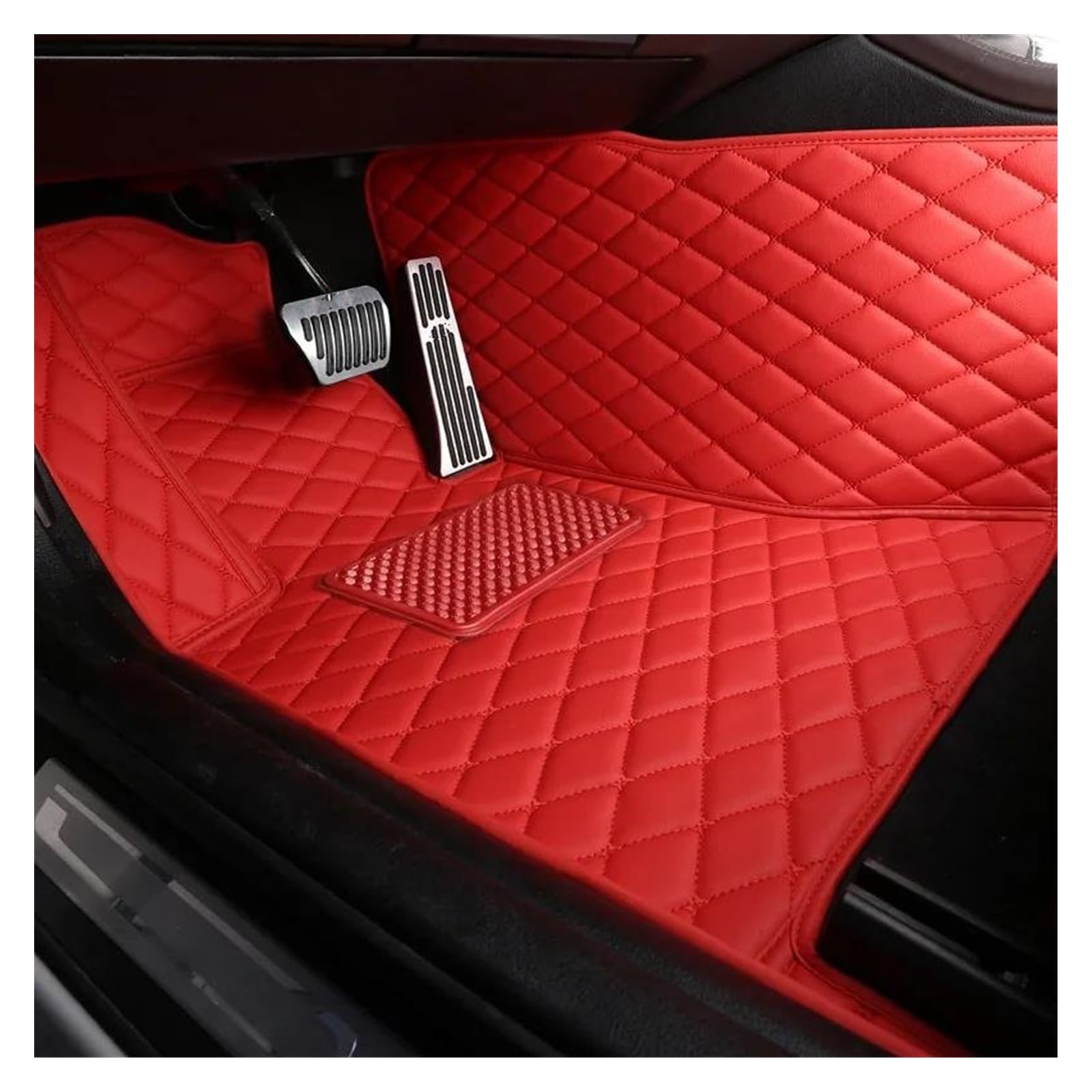 Automatten Für Alle Modelle M1 M2 M3 E30 E90 E93 E92 F80 M4 F82 F83 M5 F10 M6 IX3 M850i ​​X5 G05 Innenzubehör Custom Car Fußmatten Gummimatten Auto(Red Driver) von PUQWRIM