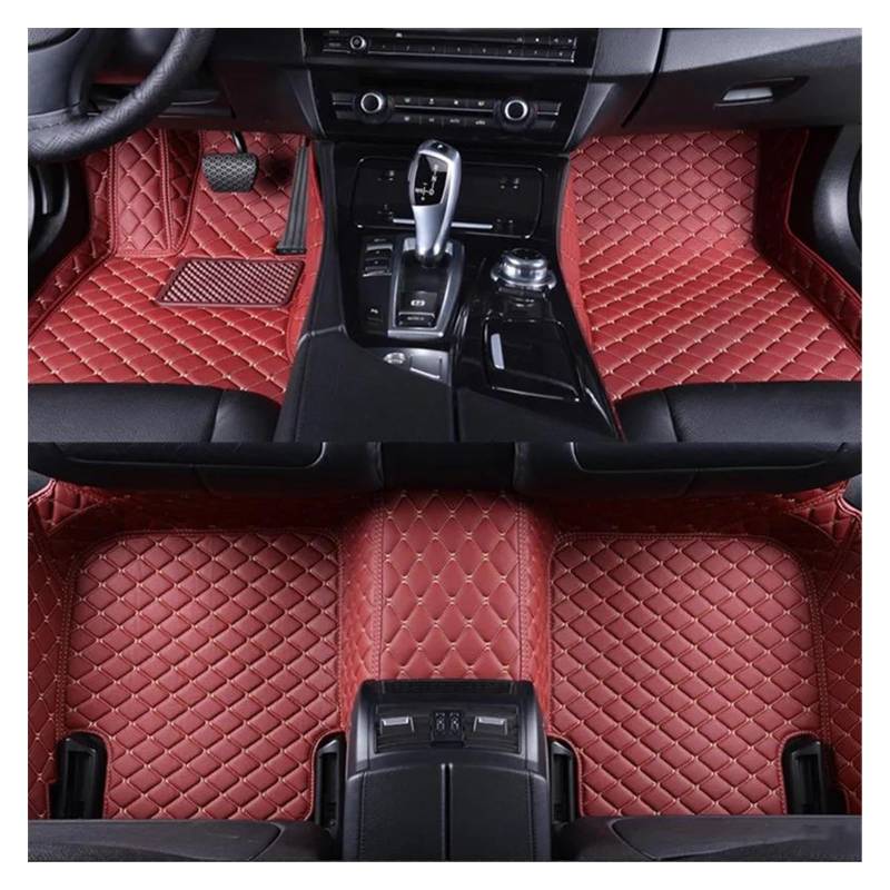 Automatten Für Alle Modelle M1 M2 M3 E30 E90 E93 E92 F80 M4 F82 F83 M5 F10 M6 IX3 M850i ​​X5 G05 Innenzubehör Custom Car Fußmatten Gummimatten Auto(Wine red) von PUQWRIM