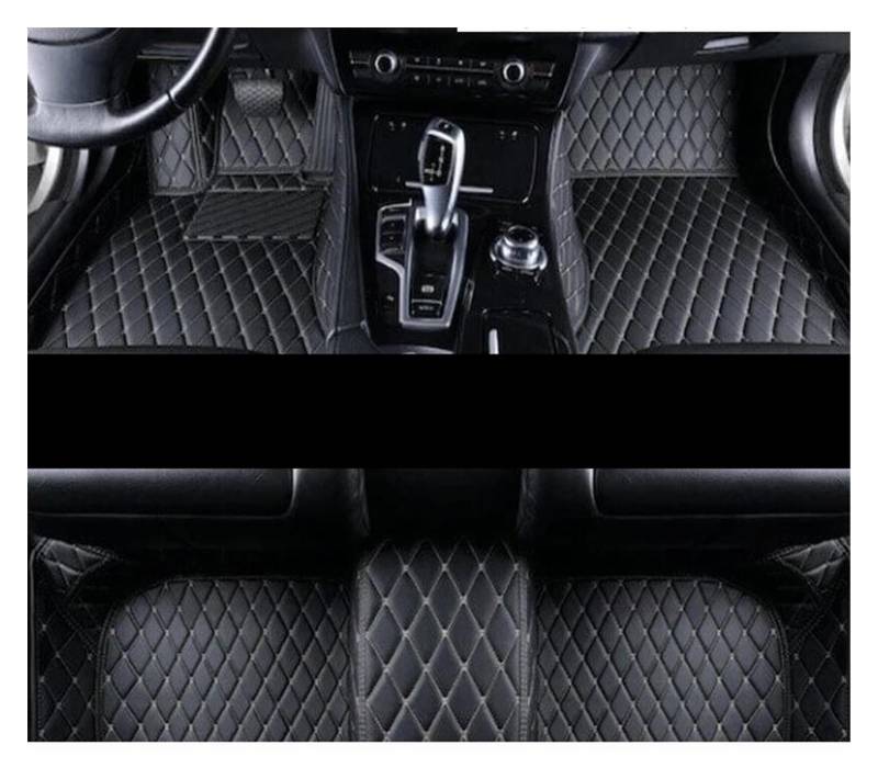 Automatten Für Chrysler 300 300C 2004 2005 2006 2007 2008 2009 2010 rutschfeste Teppiche Matte Teppiche Pad Autozubehör Anti-Schmutz-Pad Auto-Fußmatten Gummimatten Auto(LHD Black B) von PUQWRIM