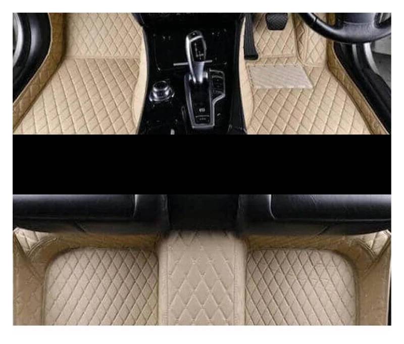 Automatten Für Chrysler 300 300C 2004 2005 2006 2007 2008 2009 2010 rutschfeste Teppiche Matte Teppiche Pad Autozubehör Anti-Schmutz-Pad Auto-Fußmatten Gummimatten Auto(RHD BEIGE) von PUQWRIM